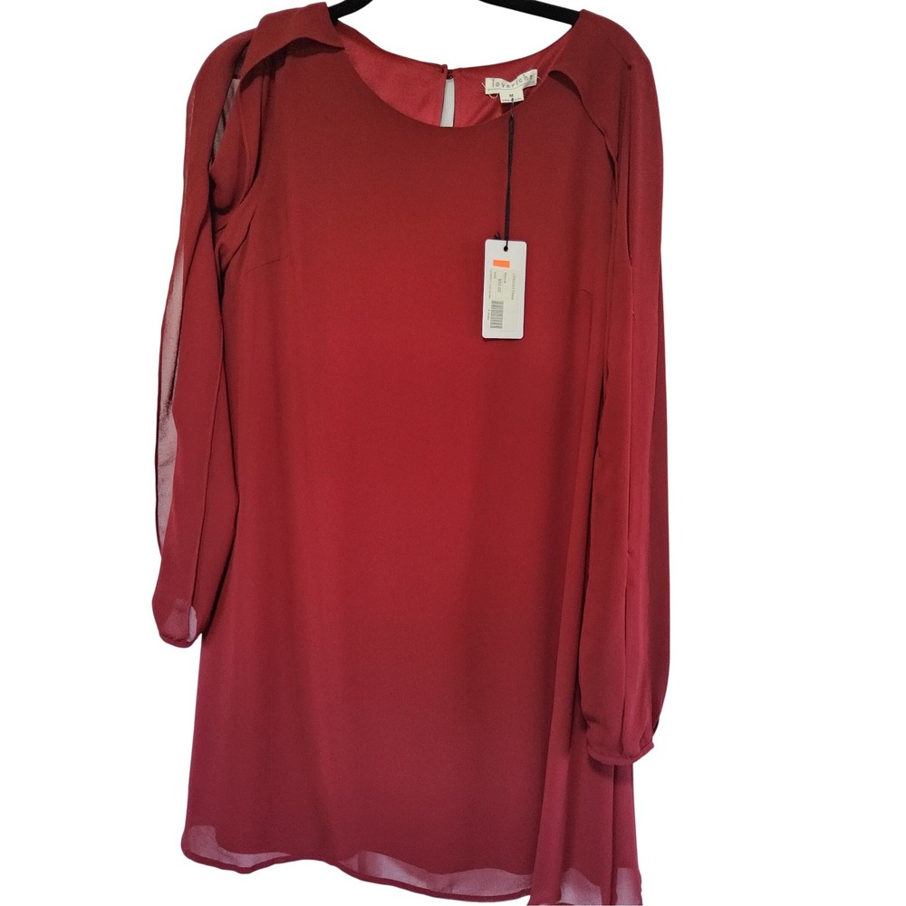 Loveriche Burgundy Long Sleeve Dress Size‎ M